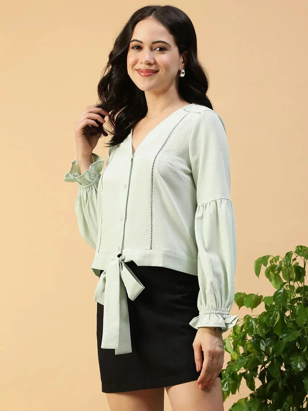 Women Light Green Top