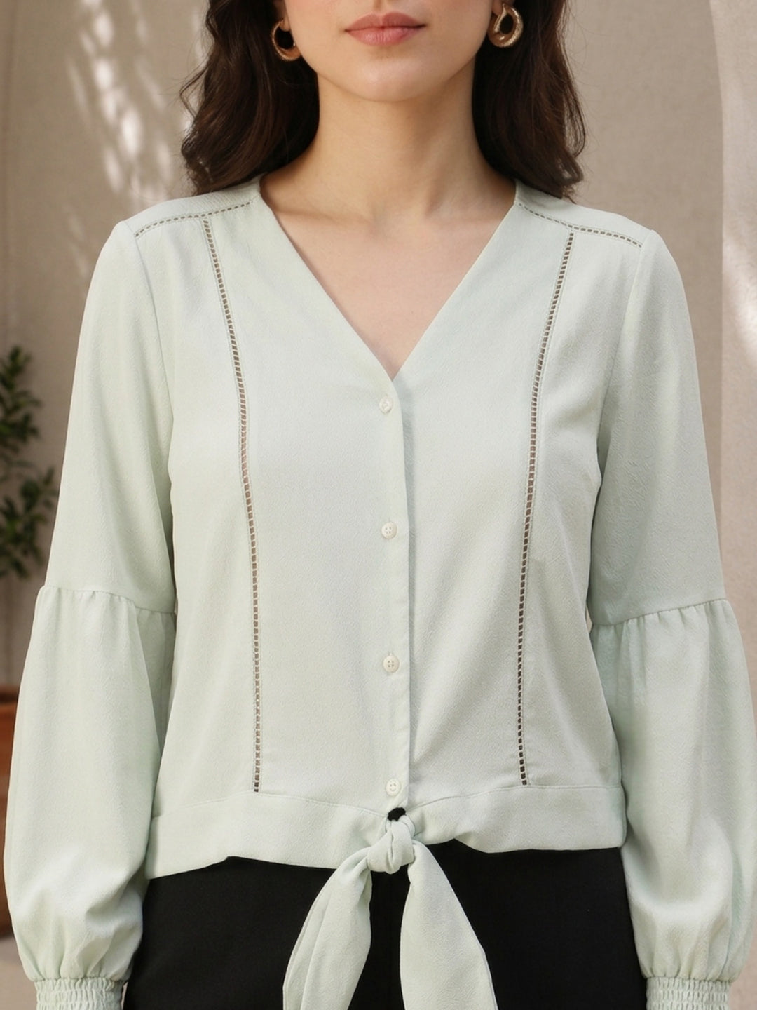 Women Light Green Top