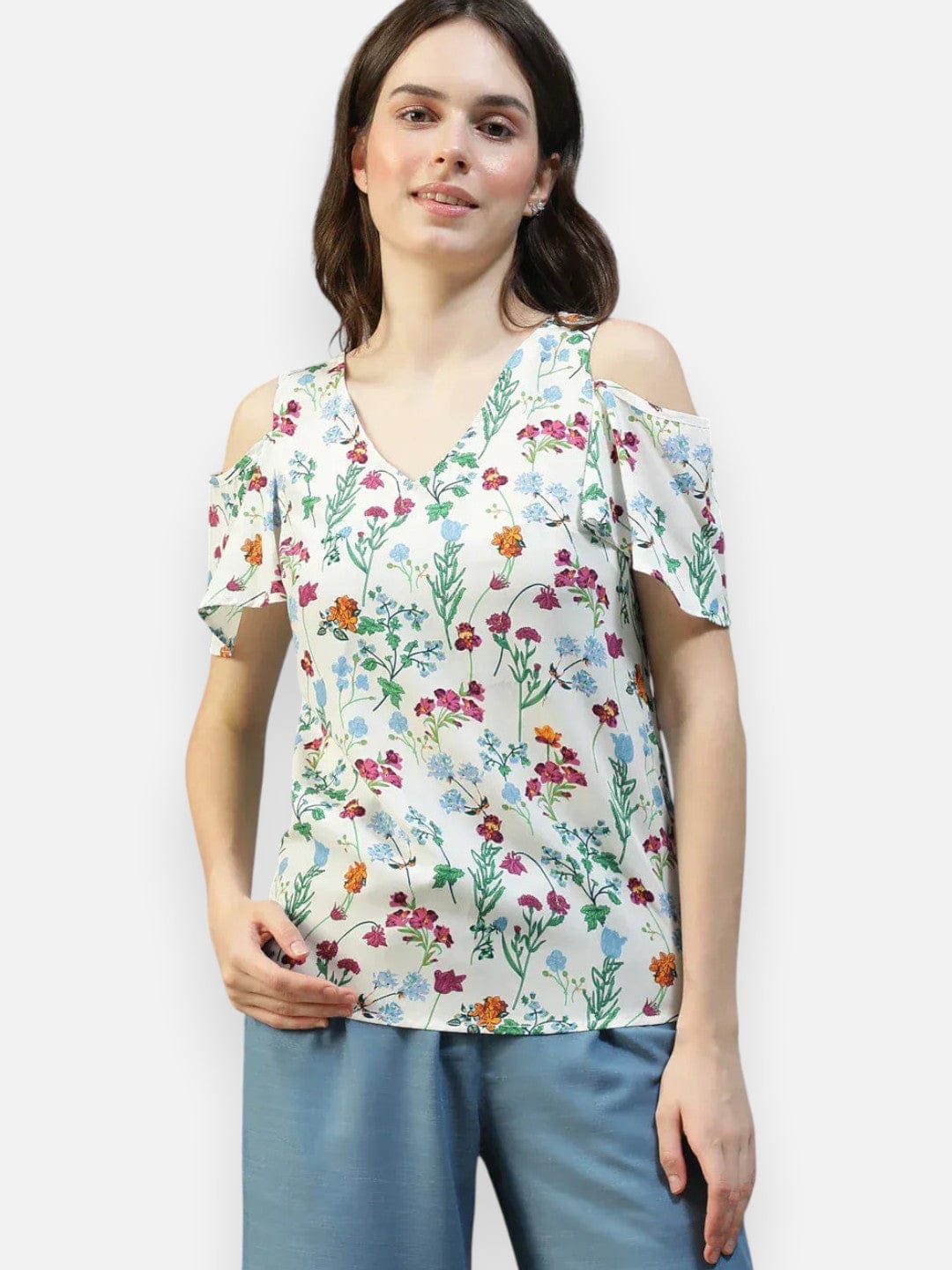 Women Multicolor Floral Print Top