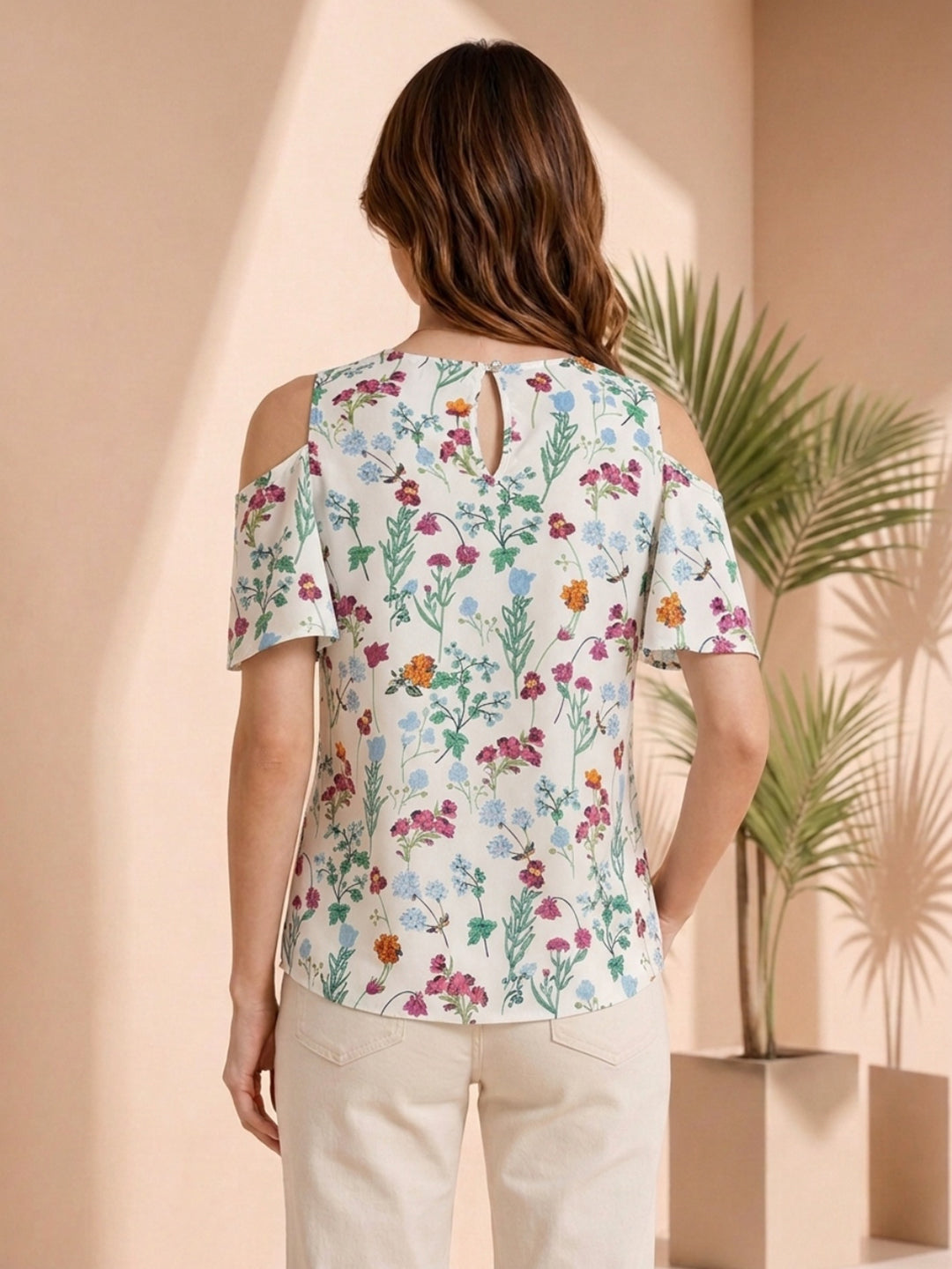 Women Multicolor Floral Print Top