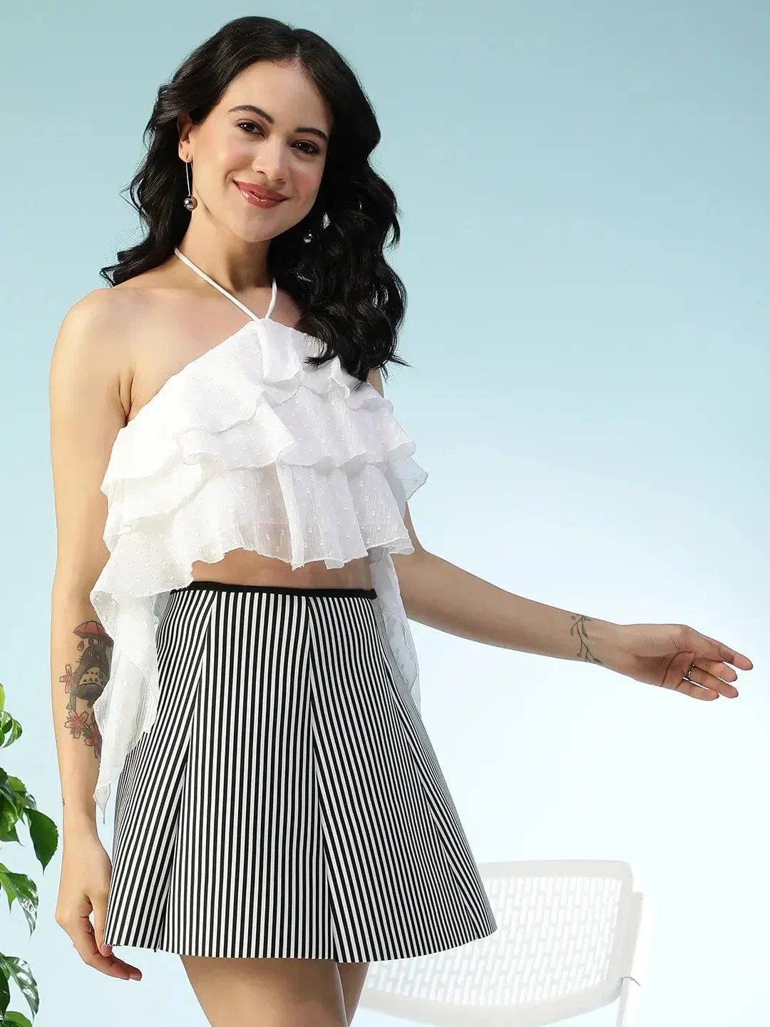 Women White Crop Top
