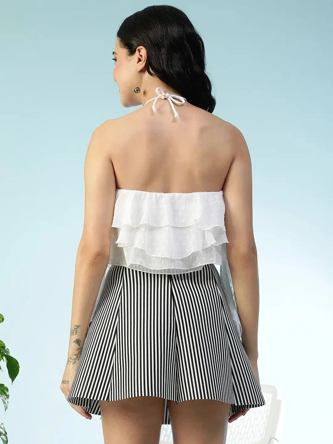 Women White Crop Top