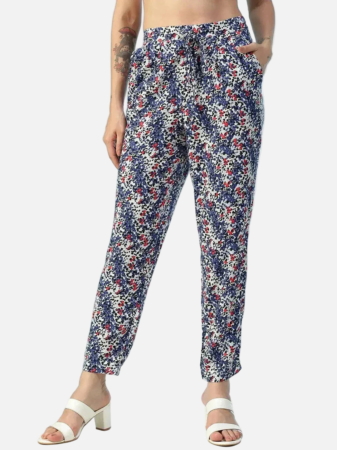 Multicolor Floral Print Pant