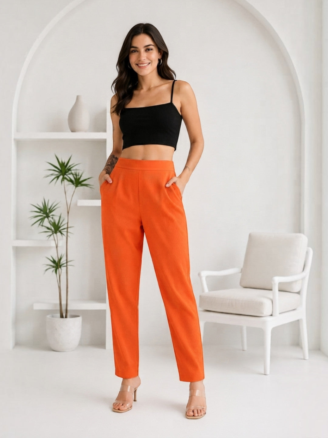 Women Orange Pant