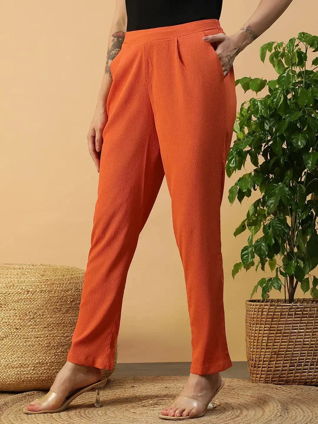 Women Orange Pant