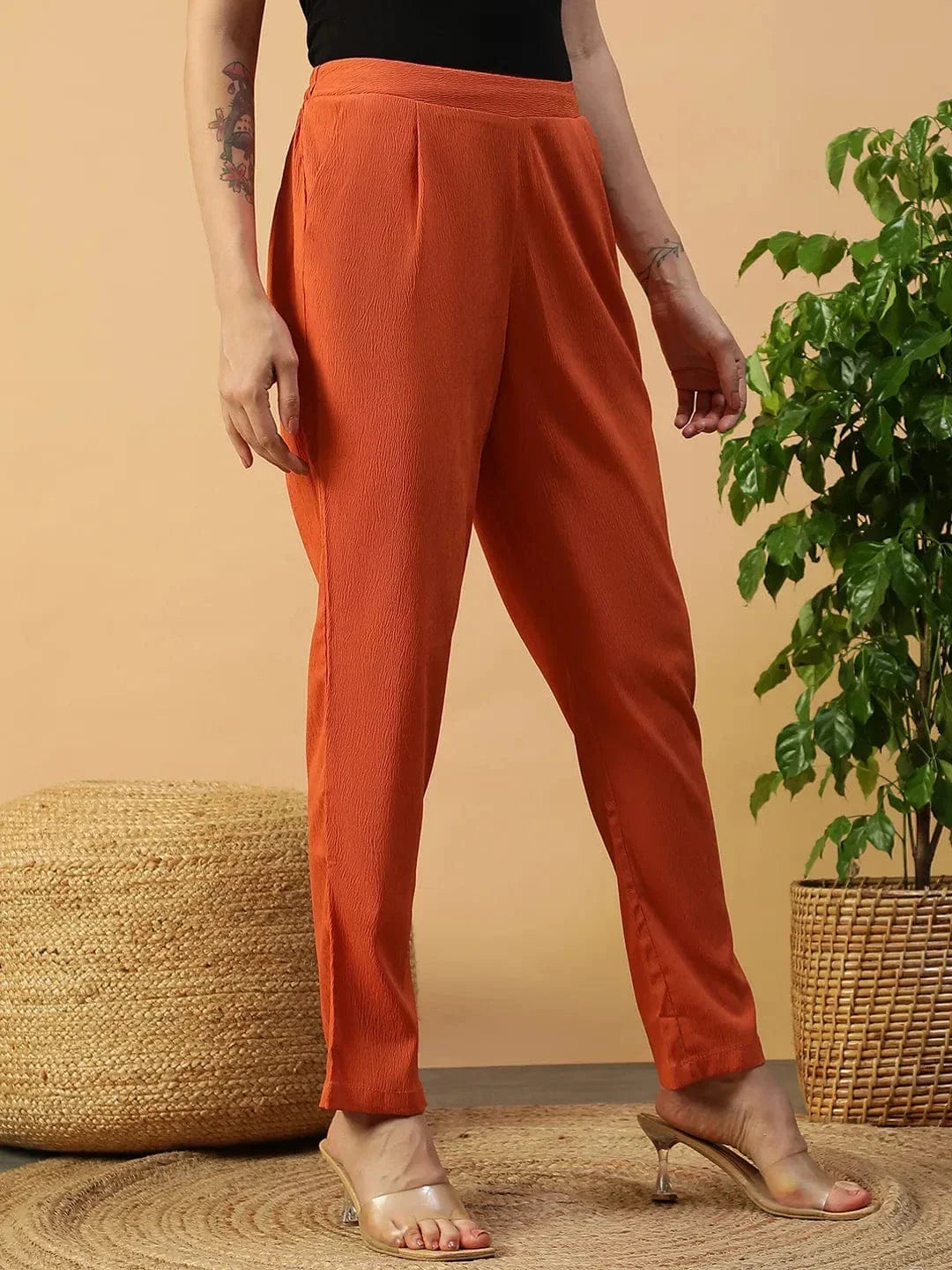 Women Orange Pant