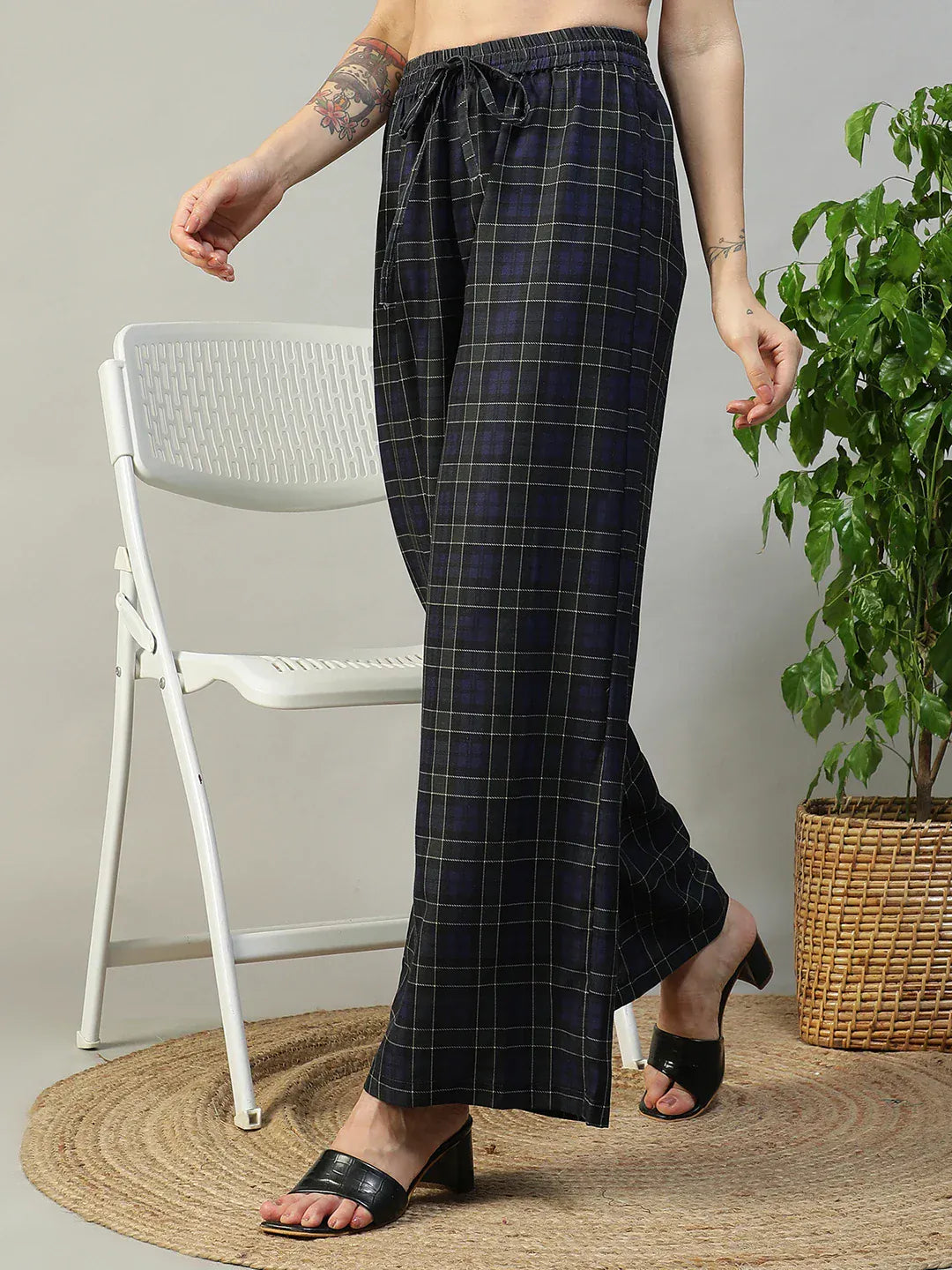 Black Check Pant