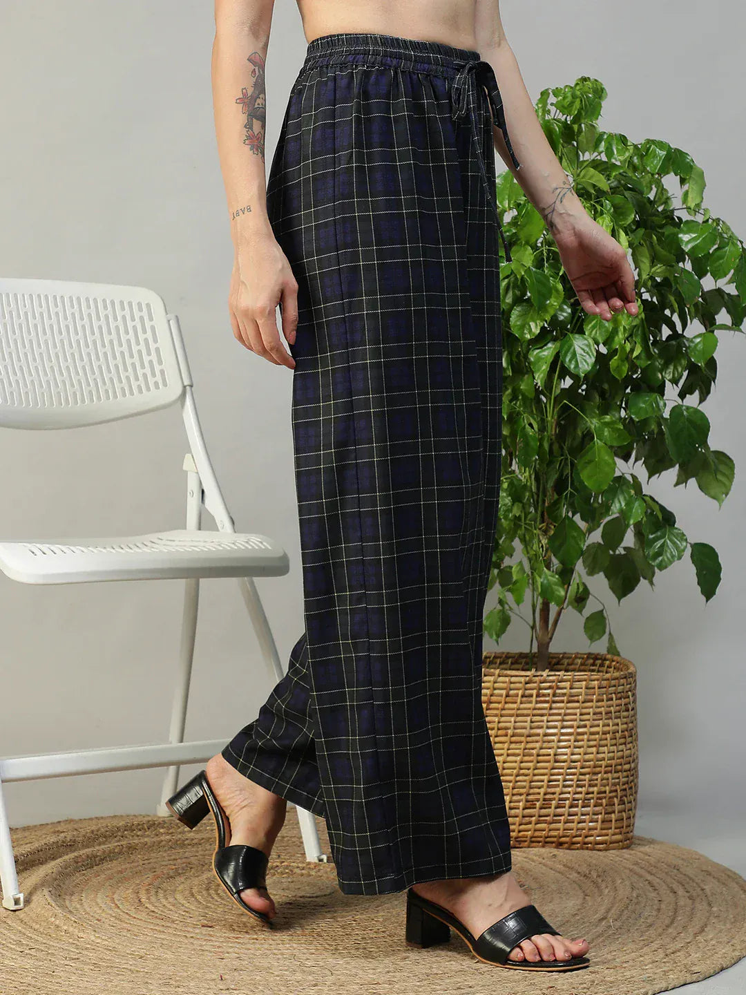 Black Check Pant