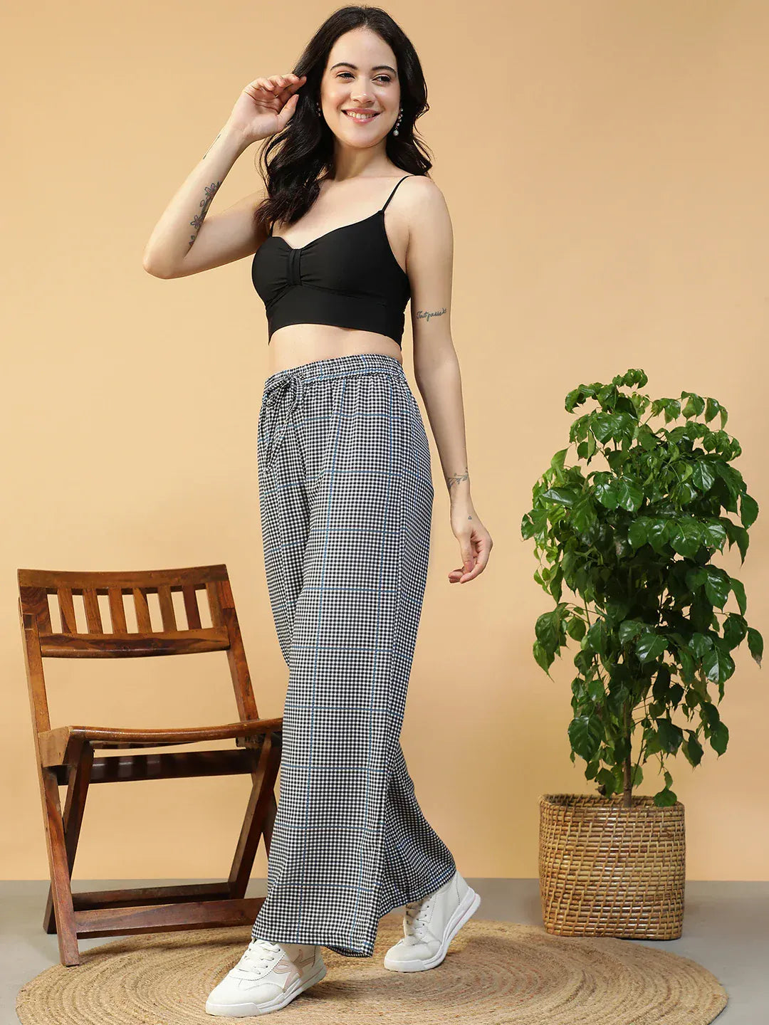Black & White Check Pant