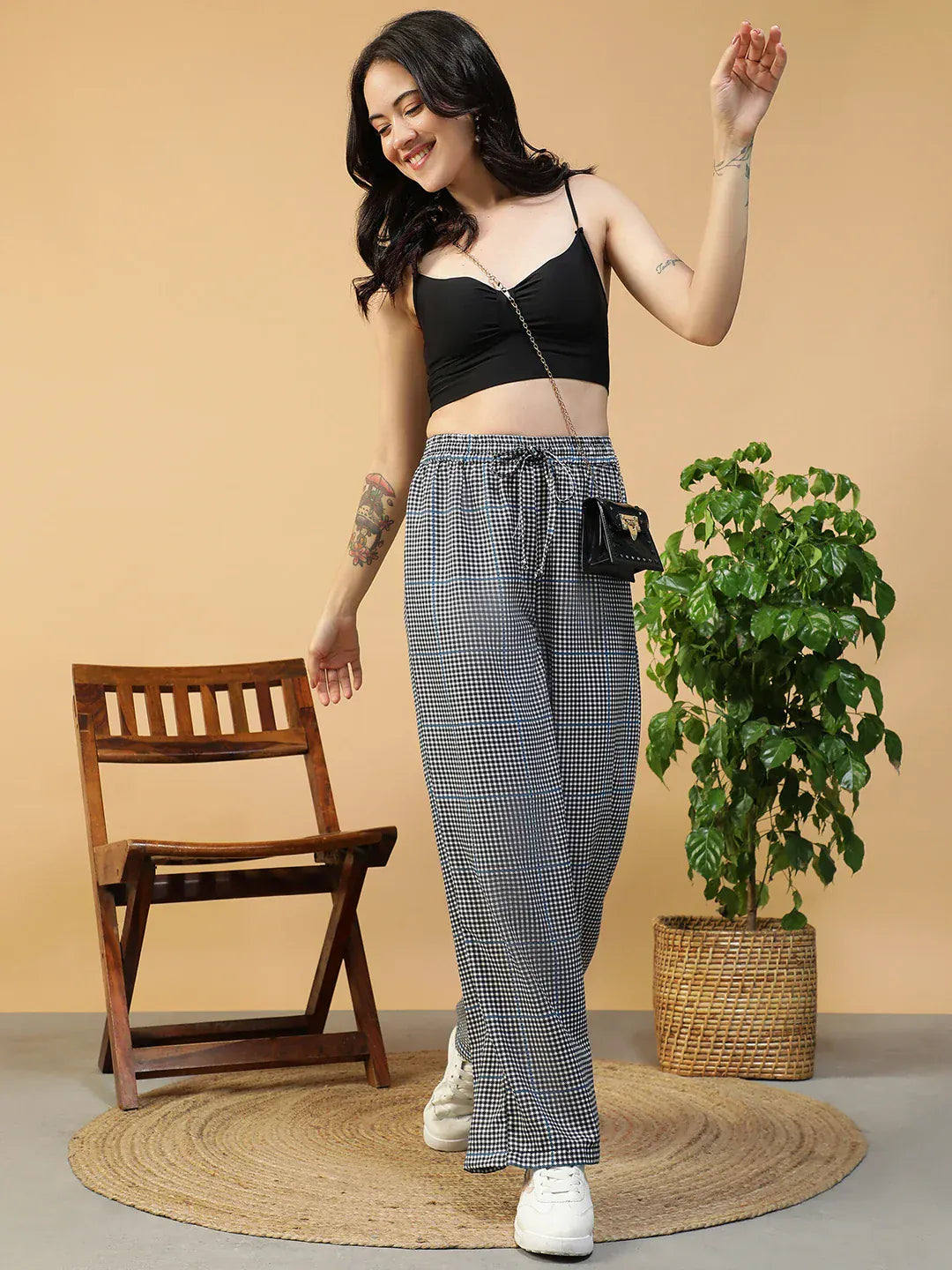 Black & White Check Pant