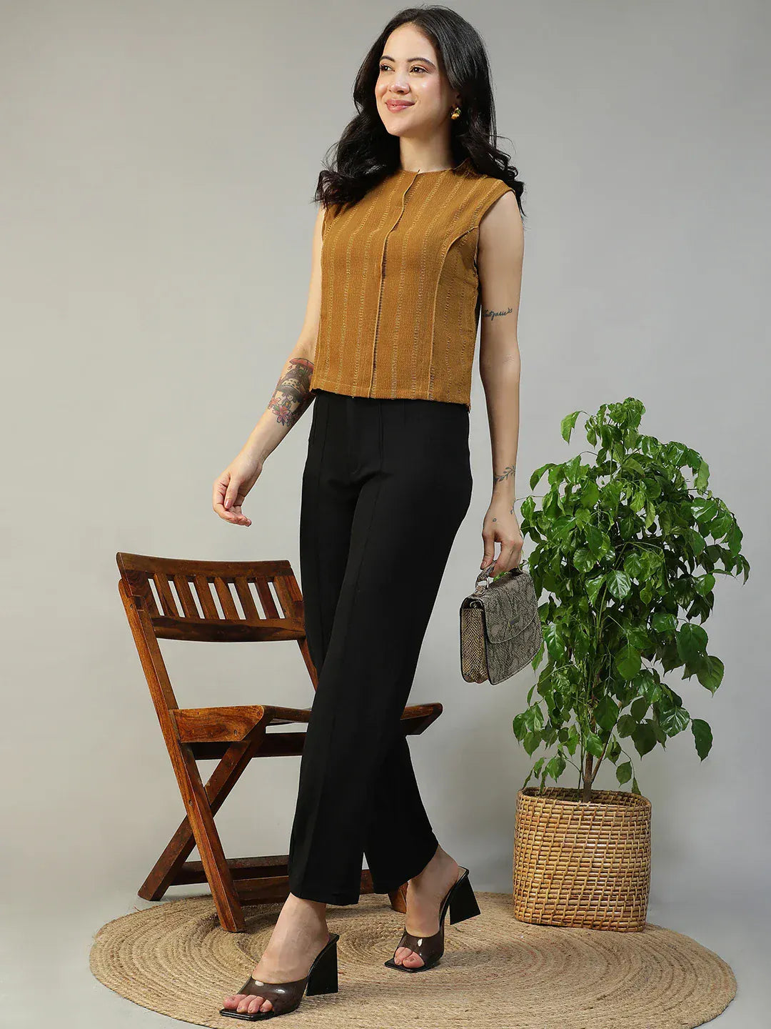 Women Mustard Top