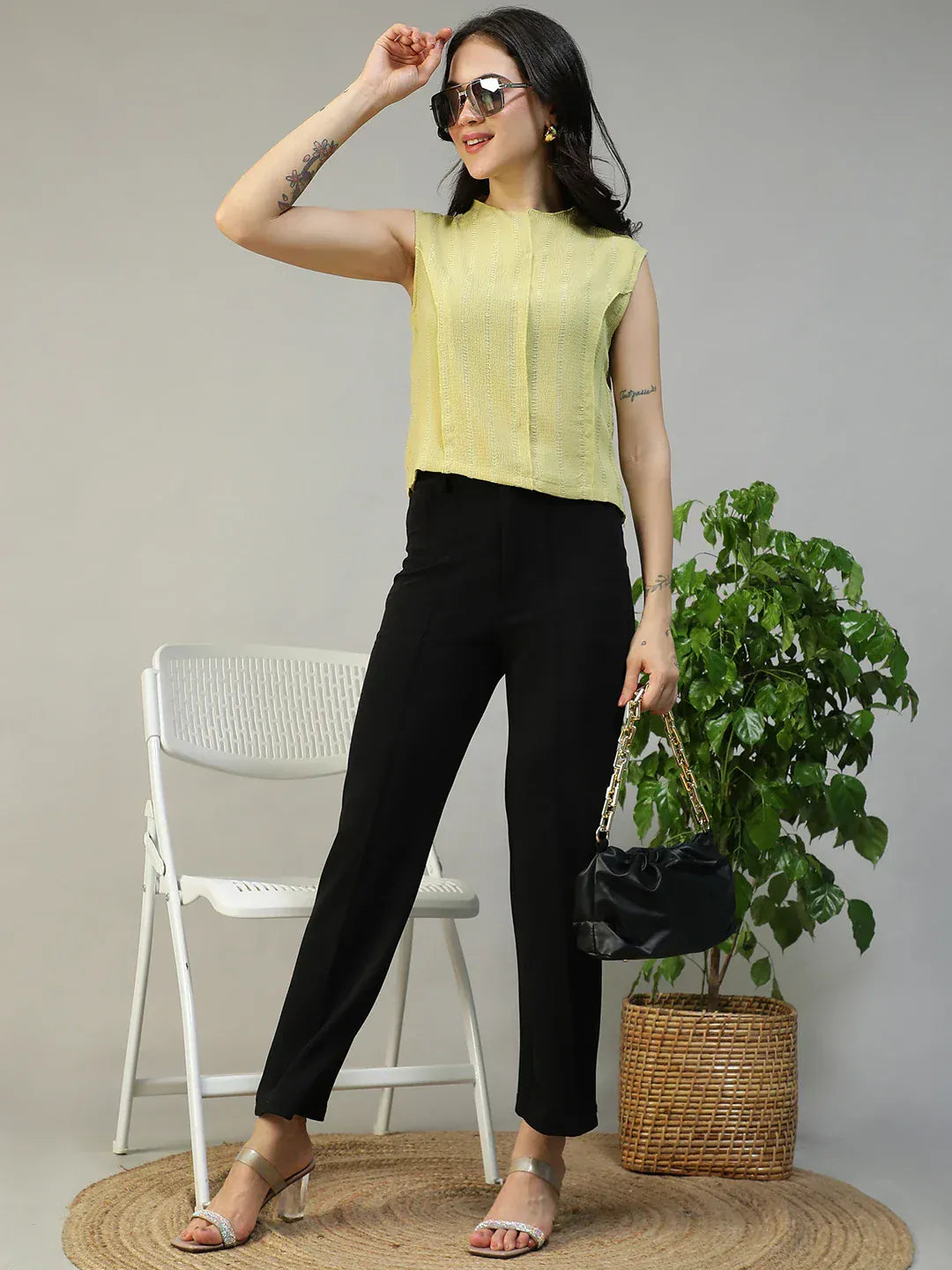 Women Yellow Top