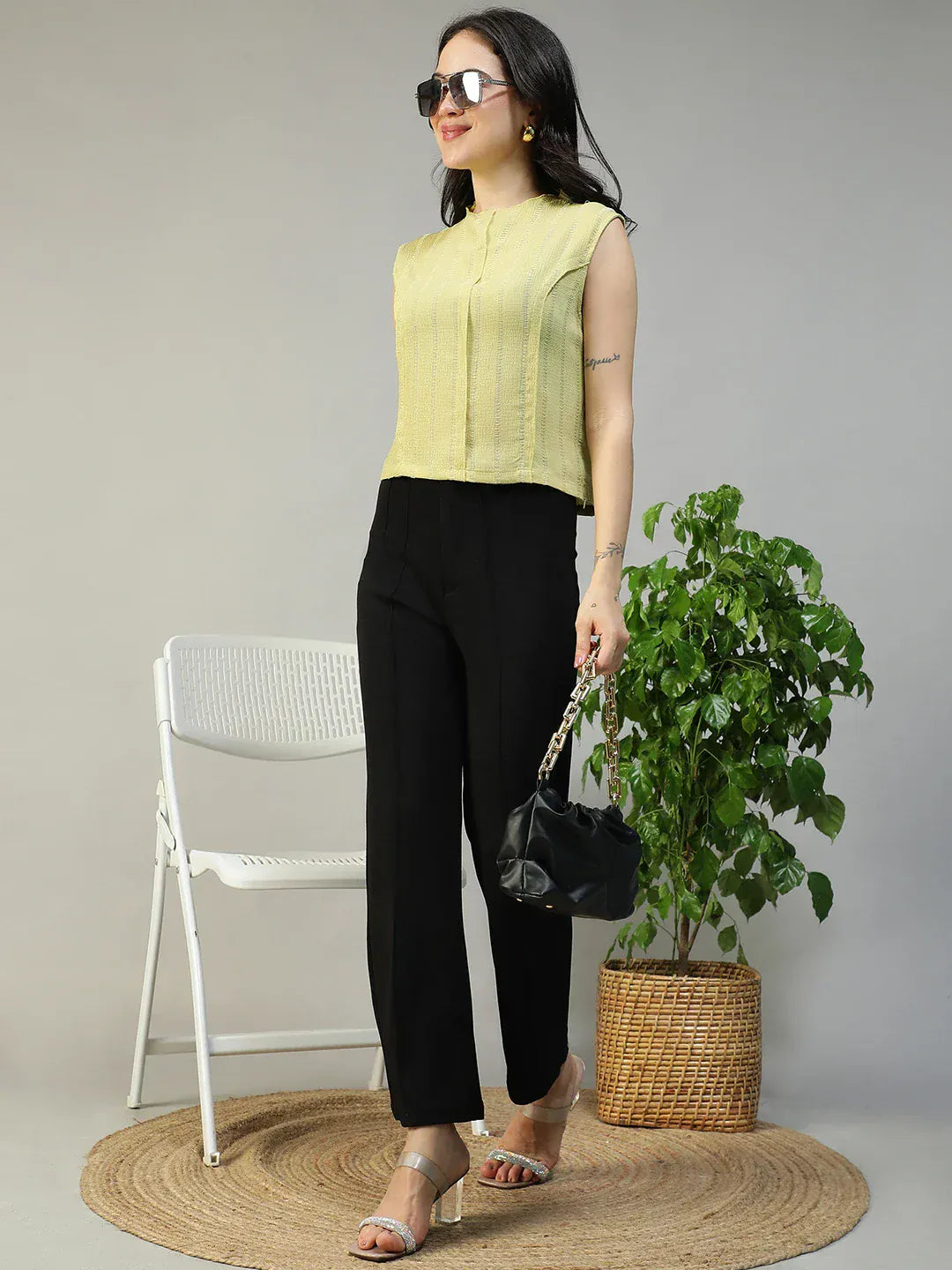 Women Yellow Top