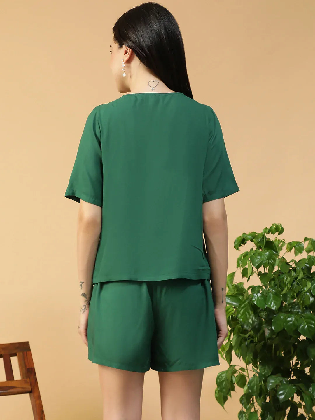 Green Top & Short | Co-Ord Set