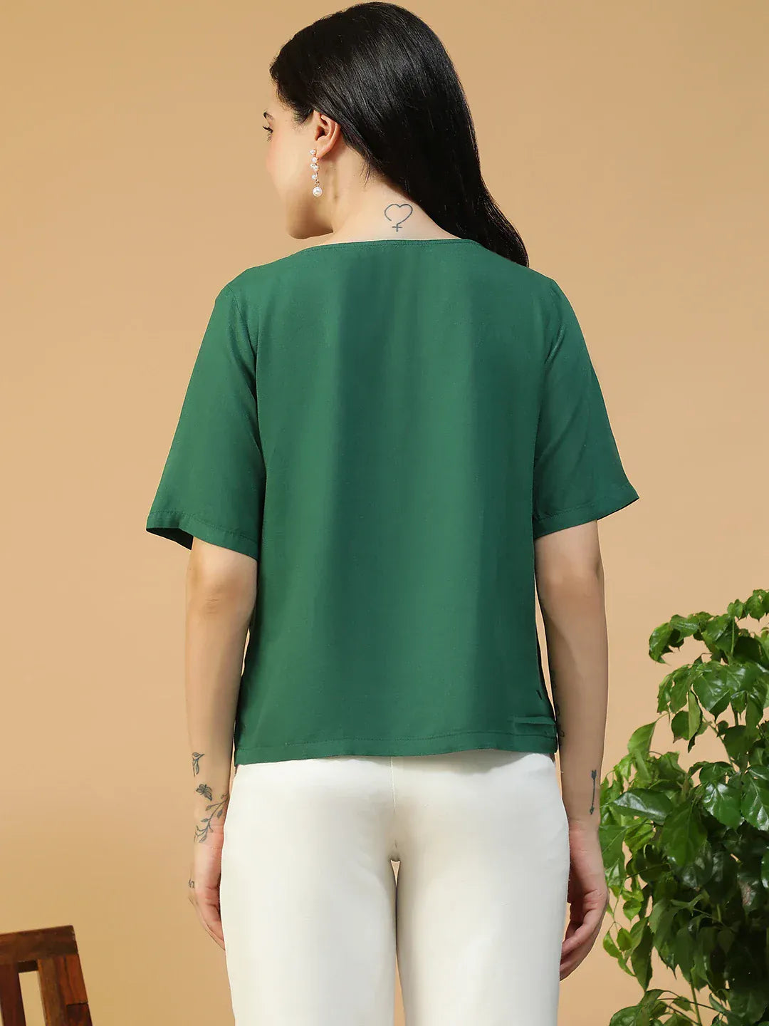 Women Green Top