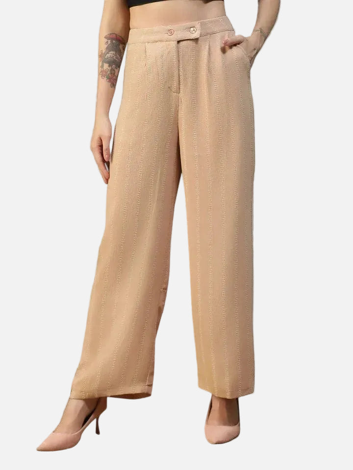 Beige Straight Pant