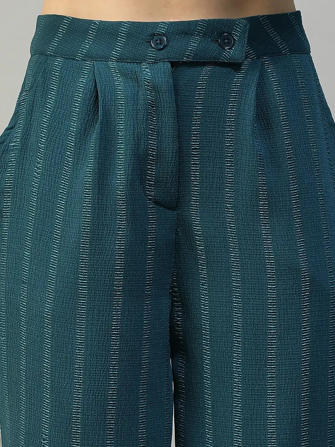 Teal Straight Pant