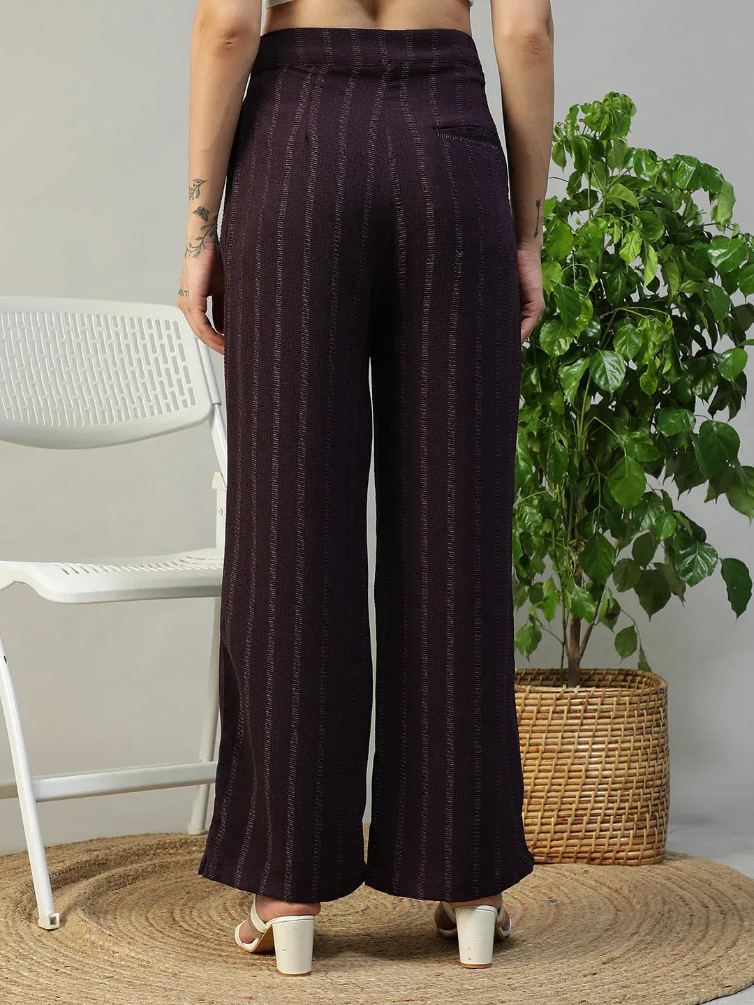 Purple Straight Pant