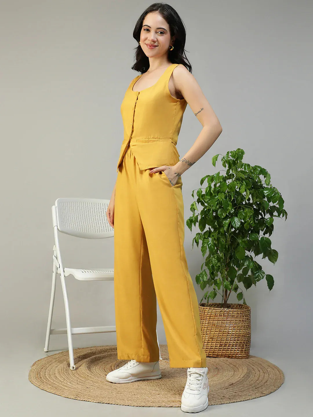 Yellow Cotton Co-Ord Set