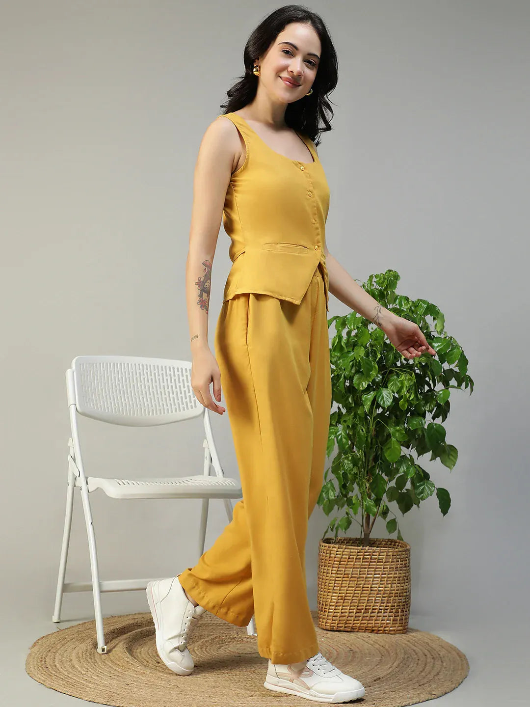 Yellow Cotton Co-Ord Set
