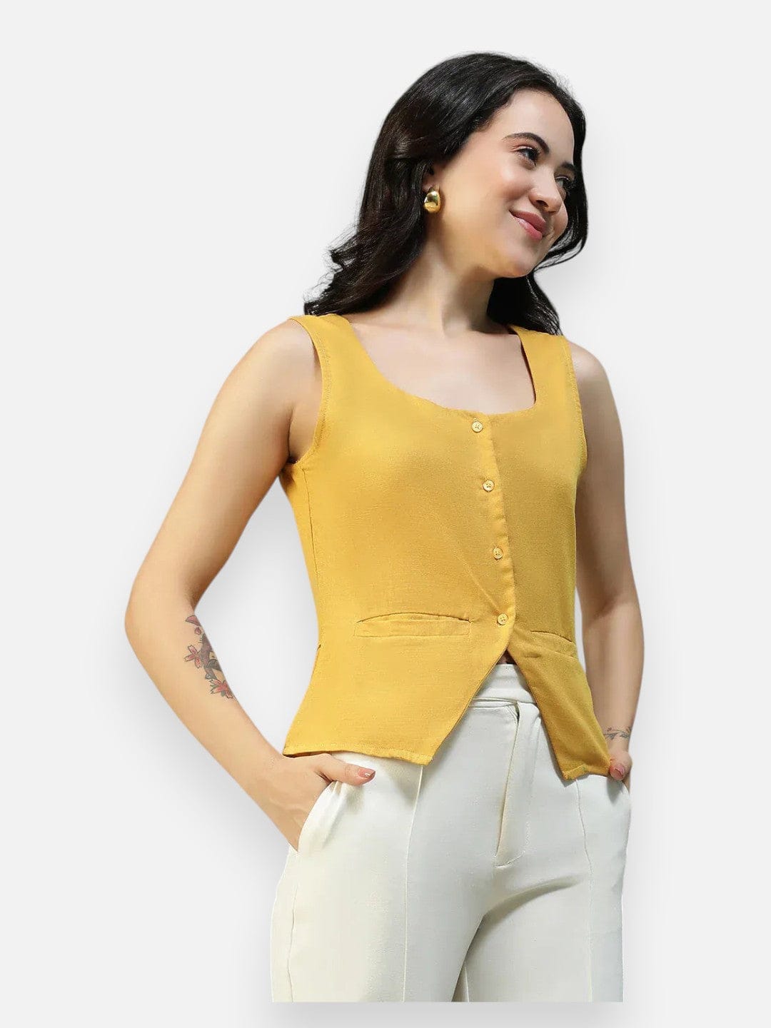 Women Yellow Top