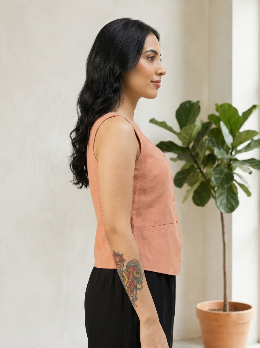 Women Brown Top Oxolloxo