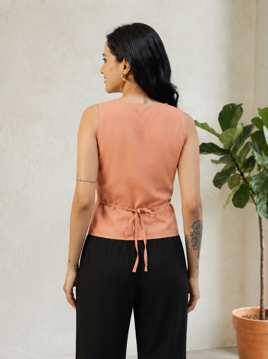 Women Brown Top Oxolloxo