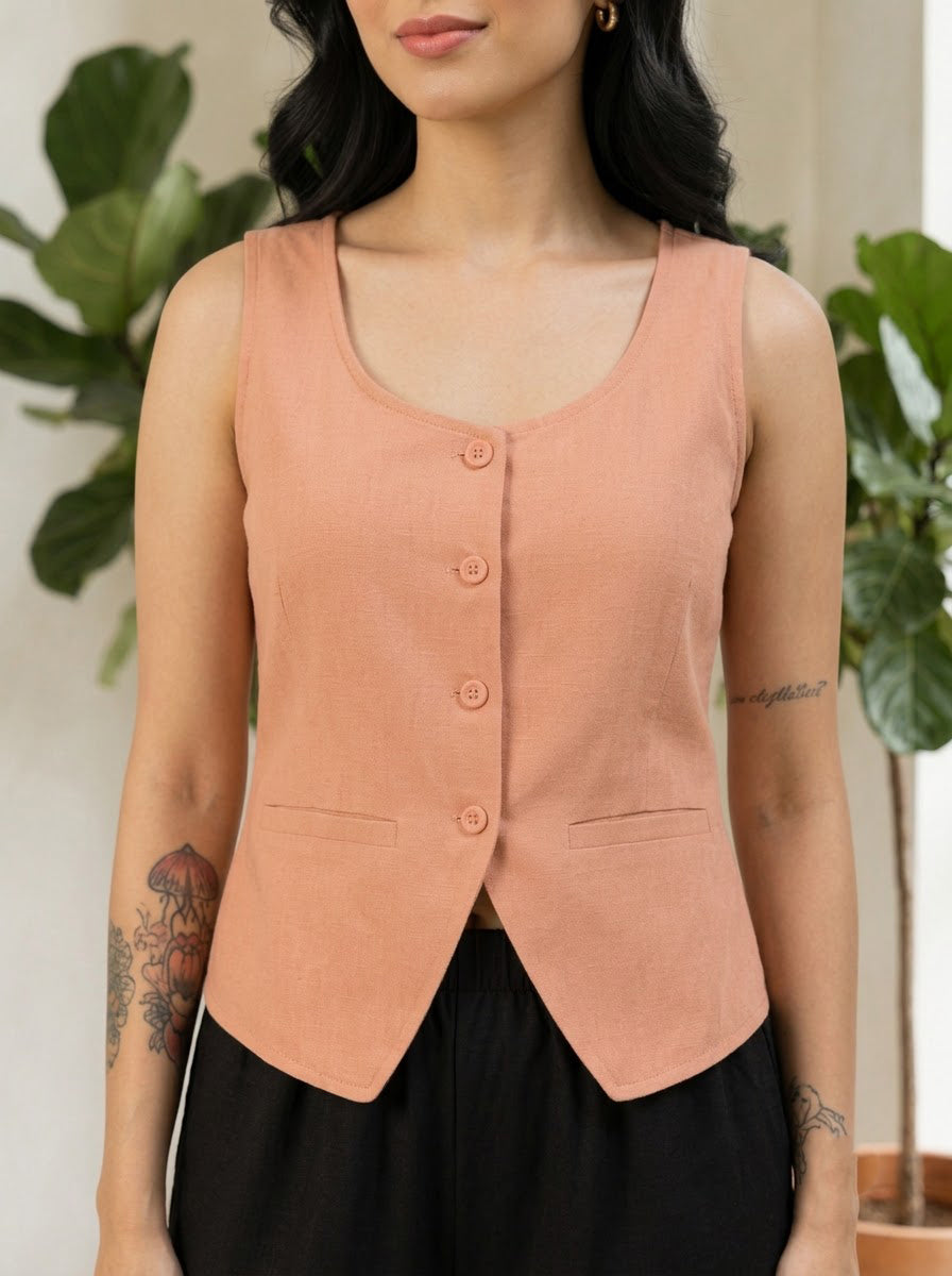 Women Brown Top Oxolloxo