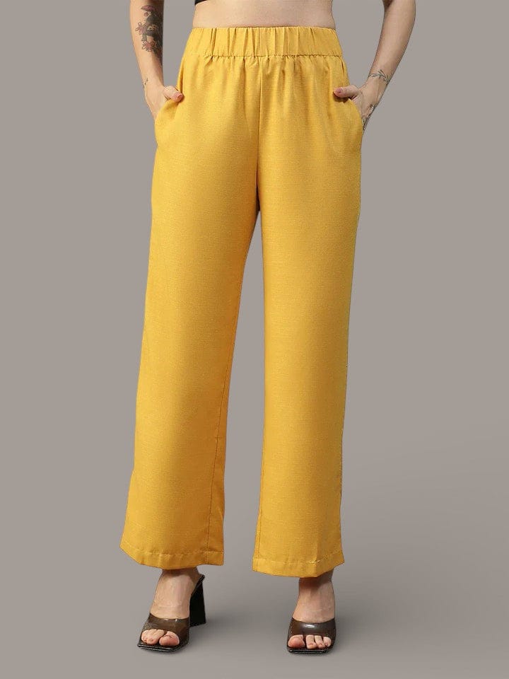 Yellow Straight Pant