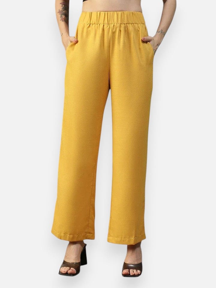 Yellow Straight Pant