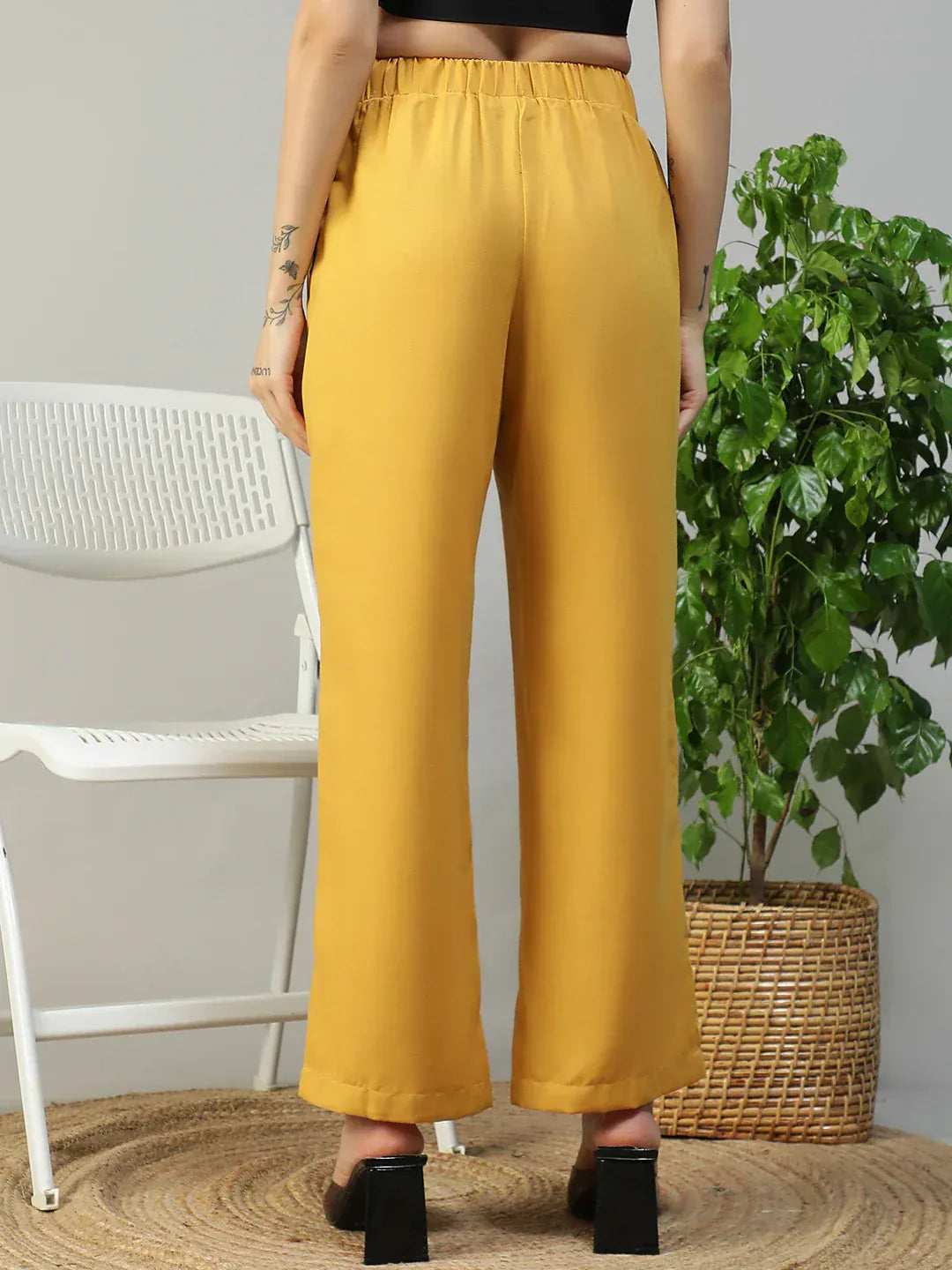 Yellow Straight Pant