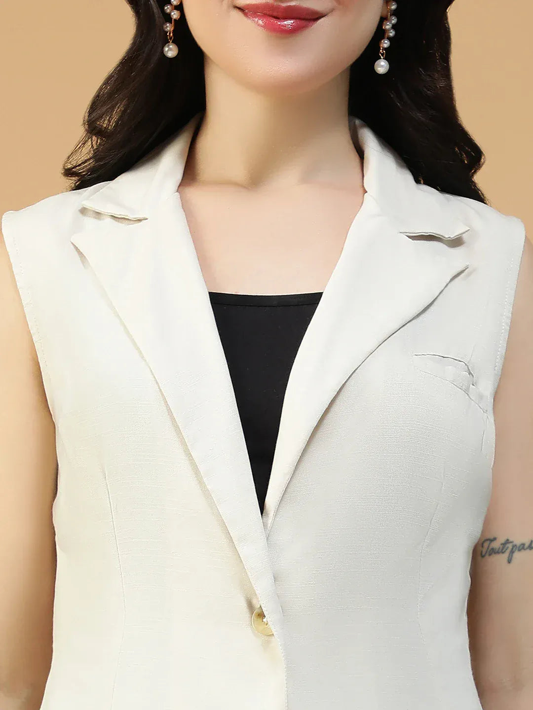 Women Off White Blazer