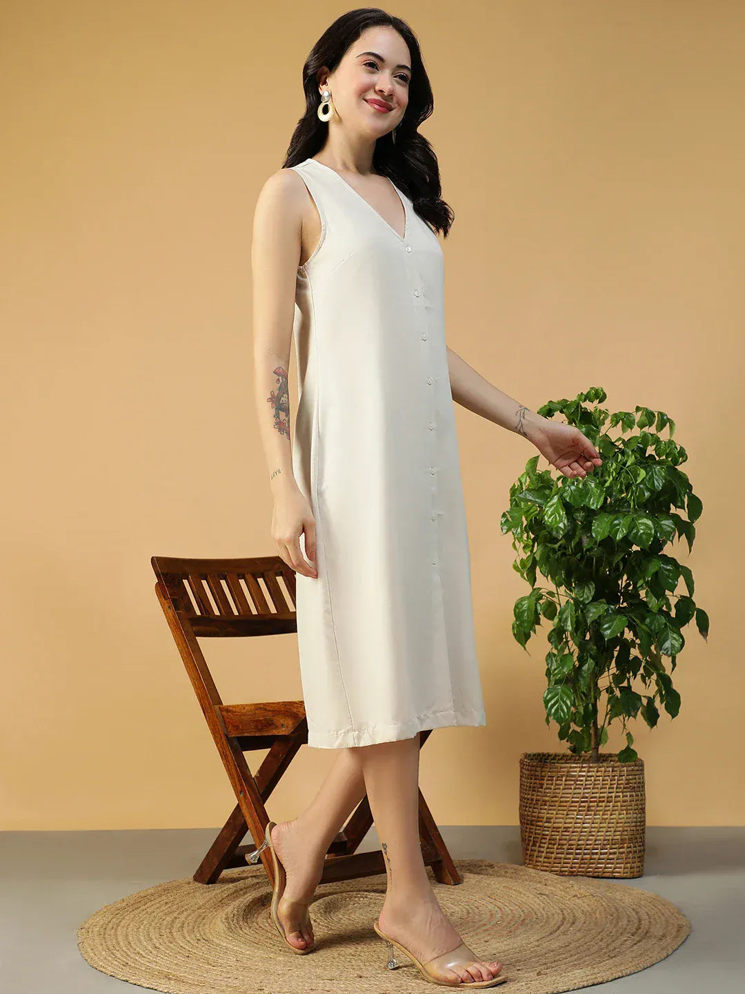 women-off-white-sleeveless-dress