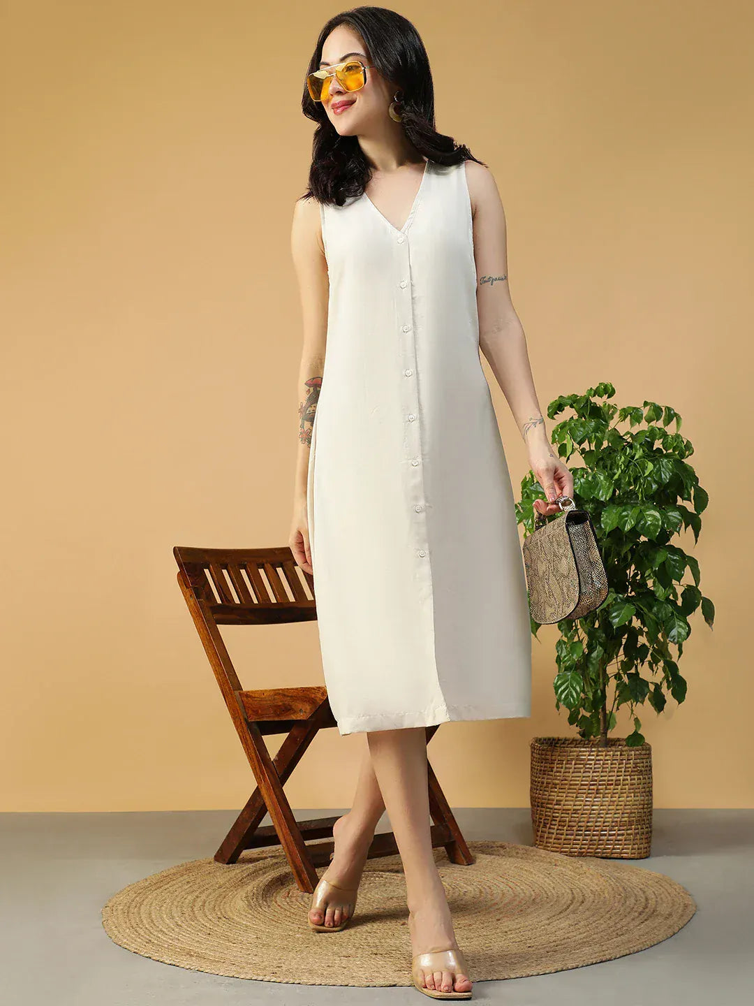 women-off-white-sleeveless-dress