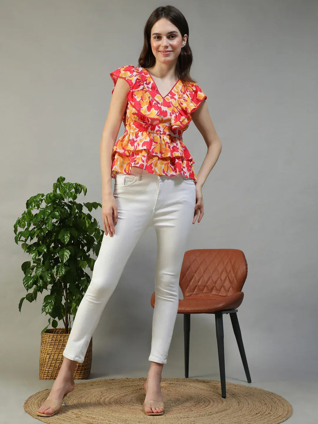 Multicolor Floral Print Top