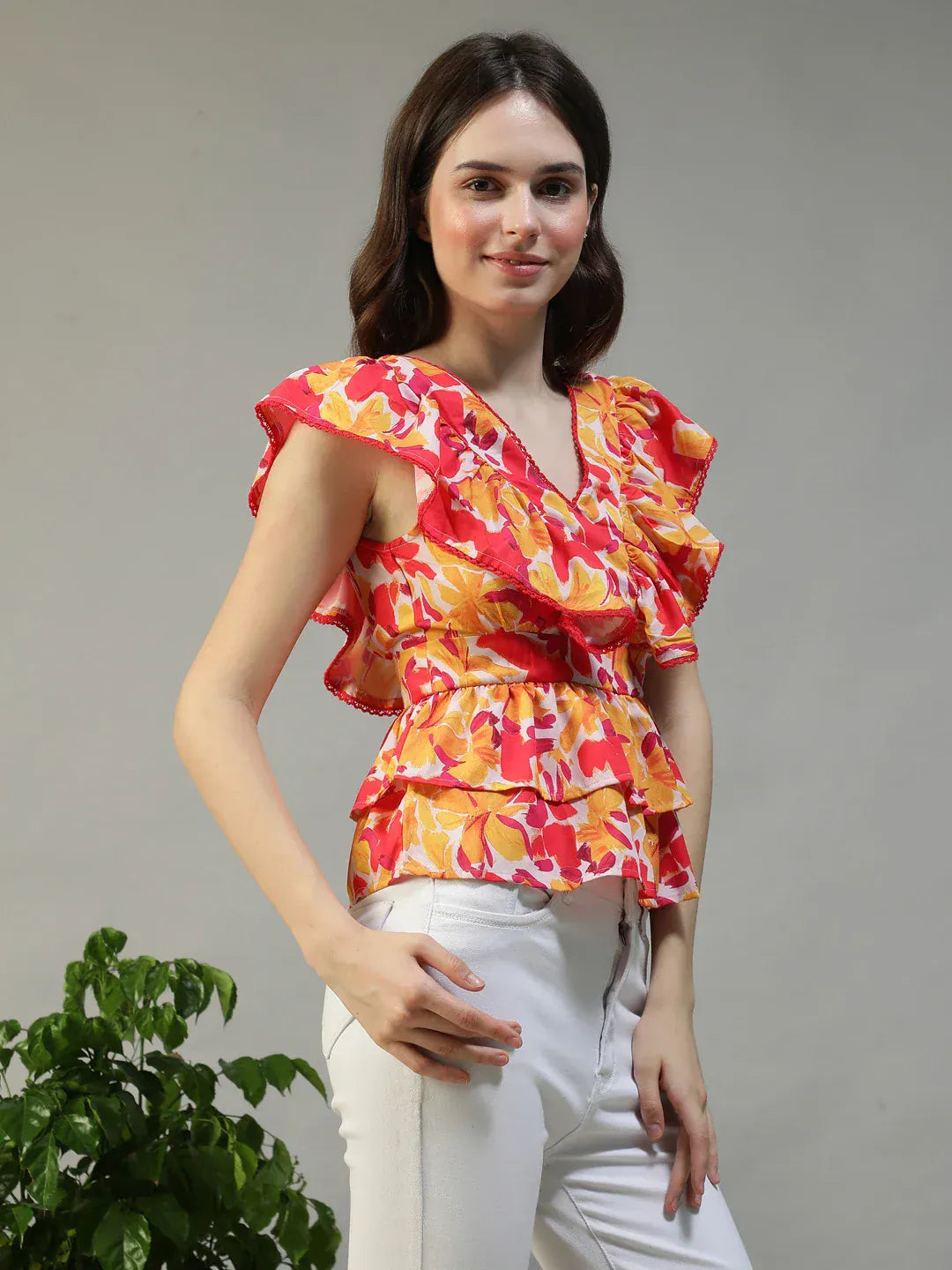 Multicolor Floral Print Top