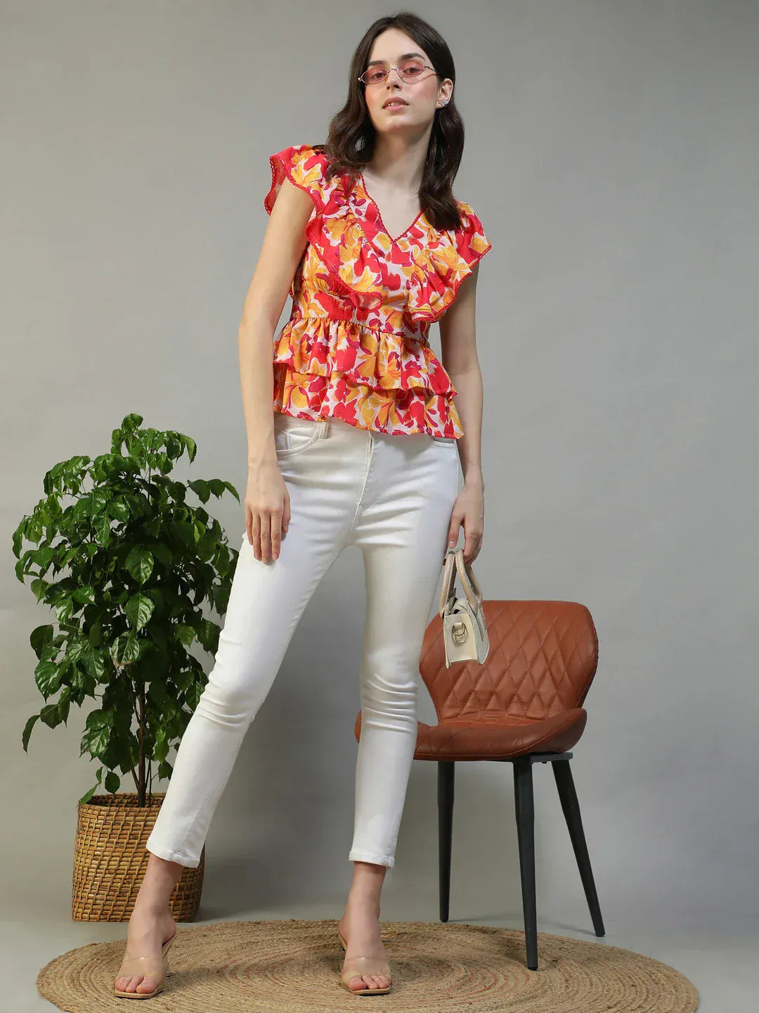Multicolor Floral Print Top