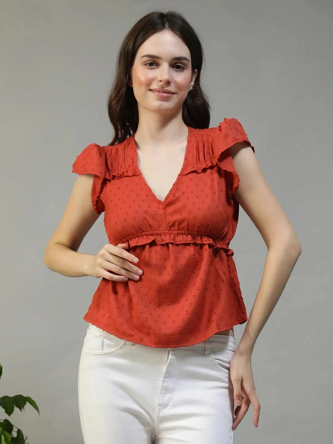 Women Brown Top