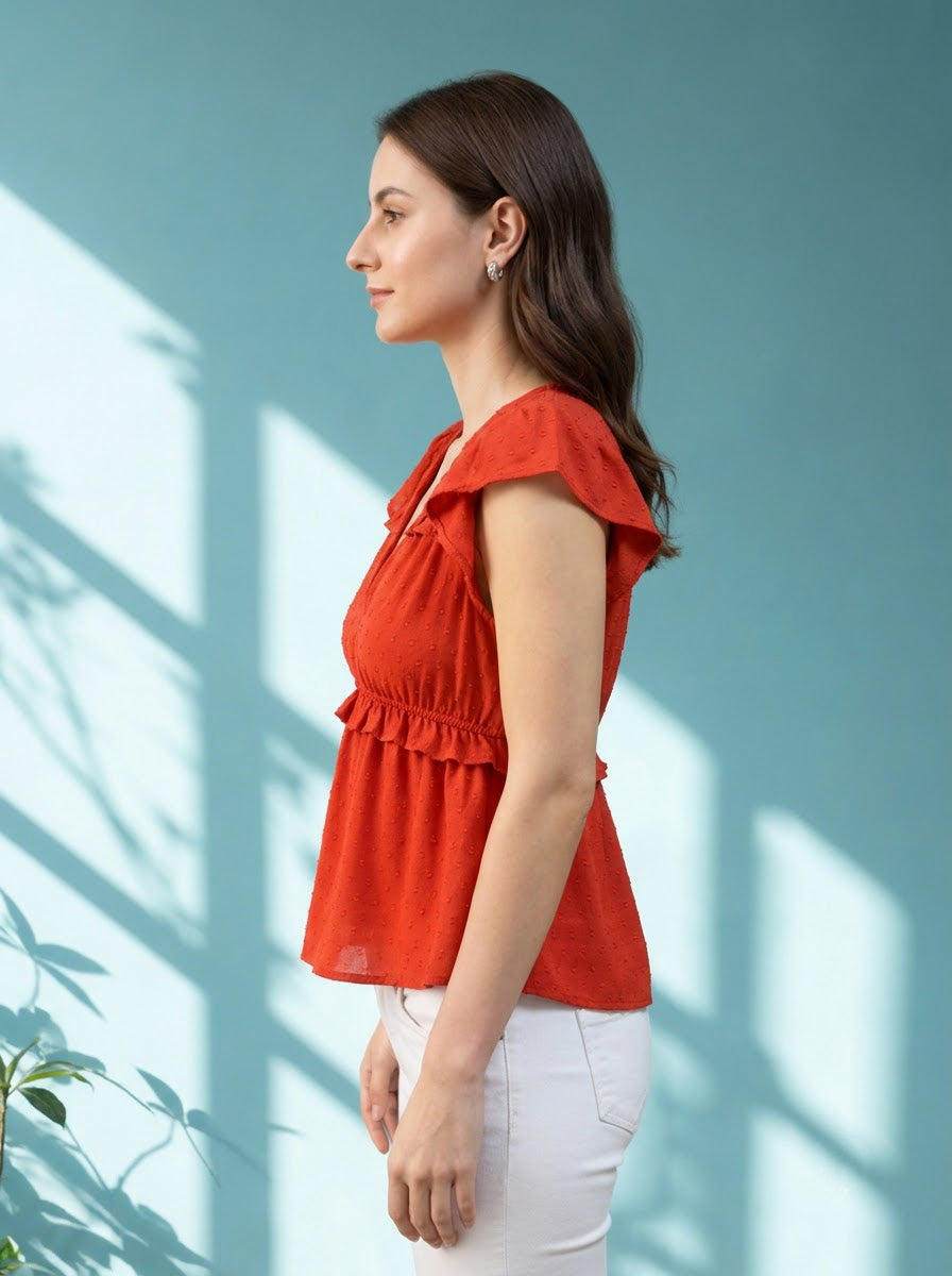 Women Brown Top Oxolloxo