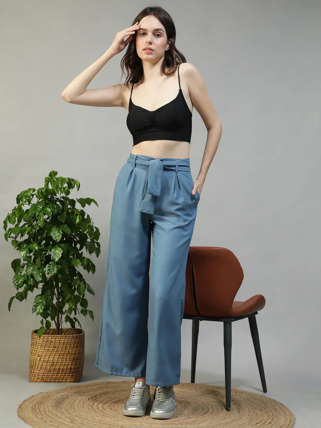 Blue Straight Pant