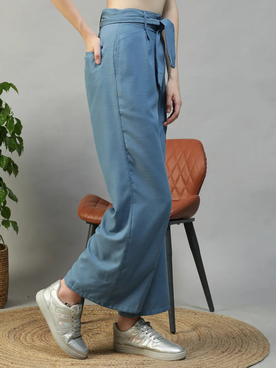 Blue Straight Pant