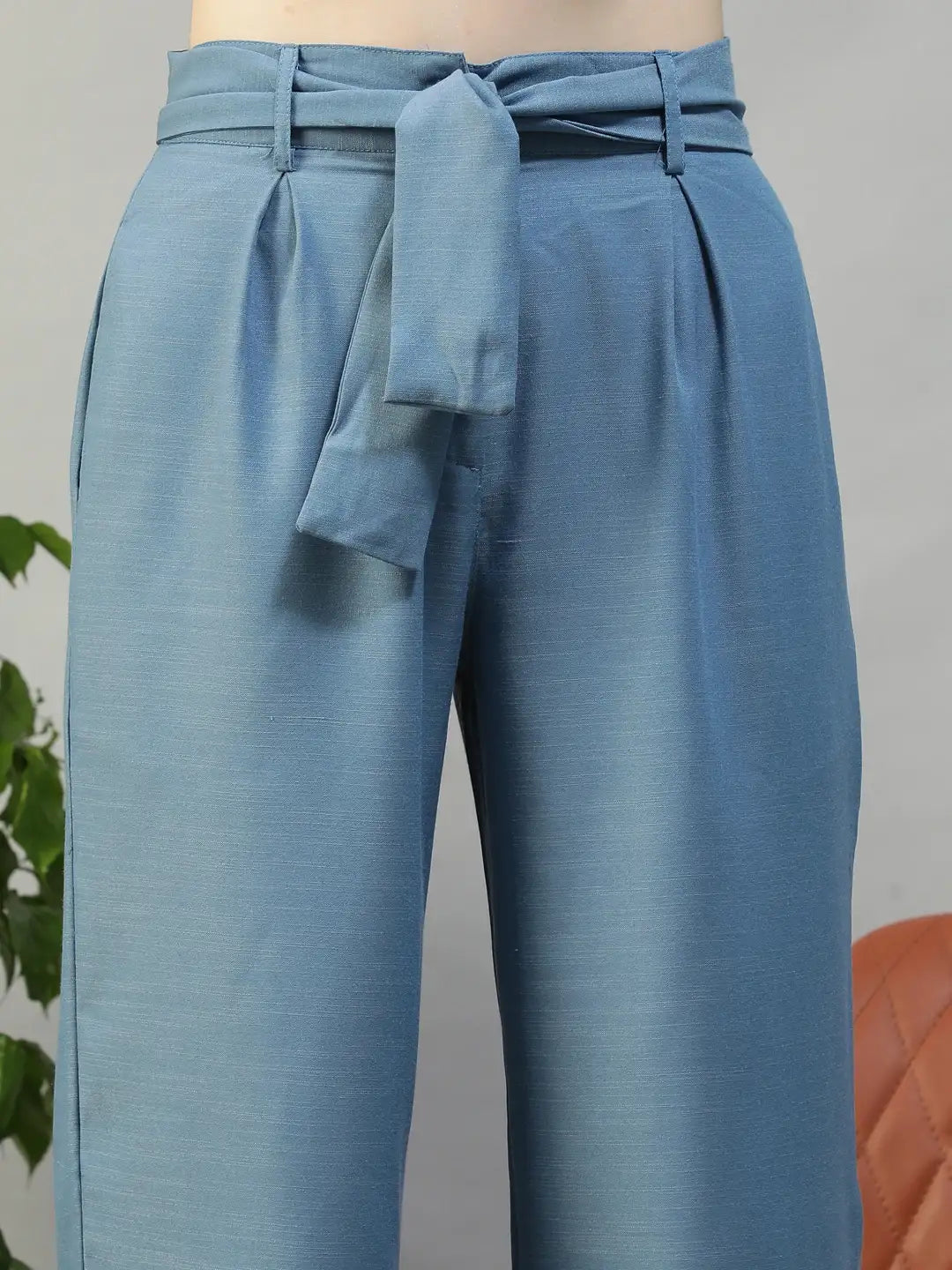 Blue Straight Pant