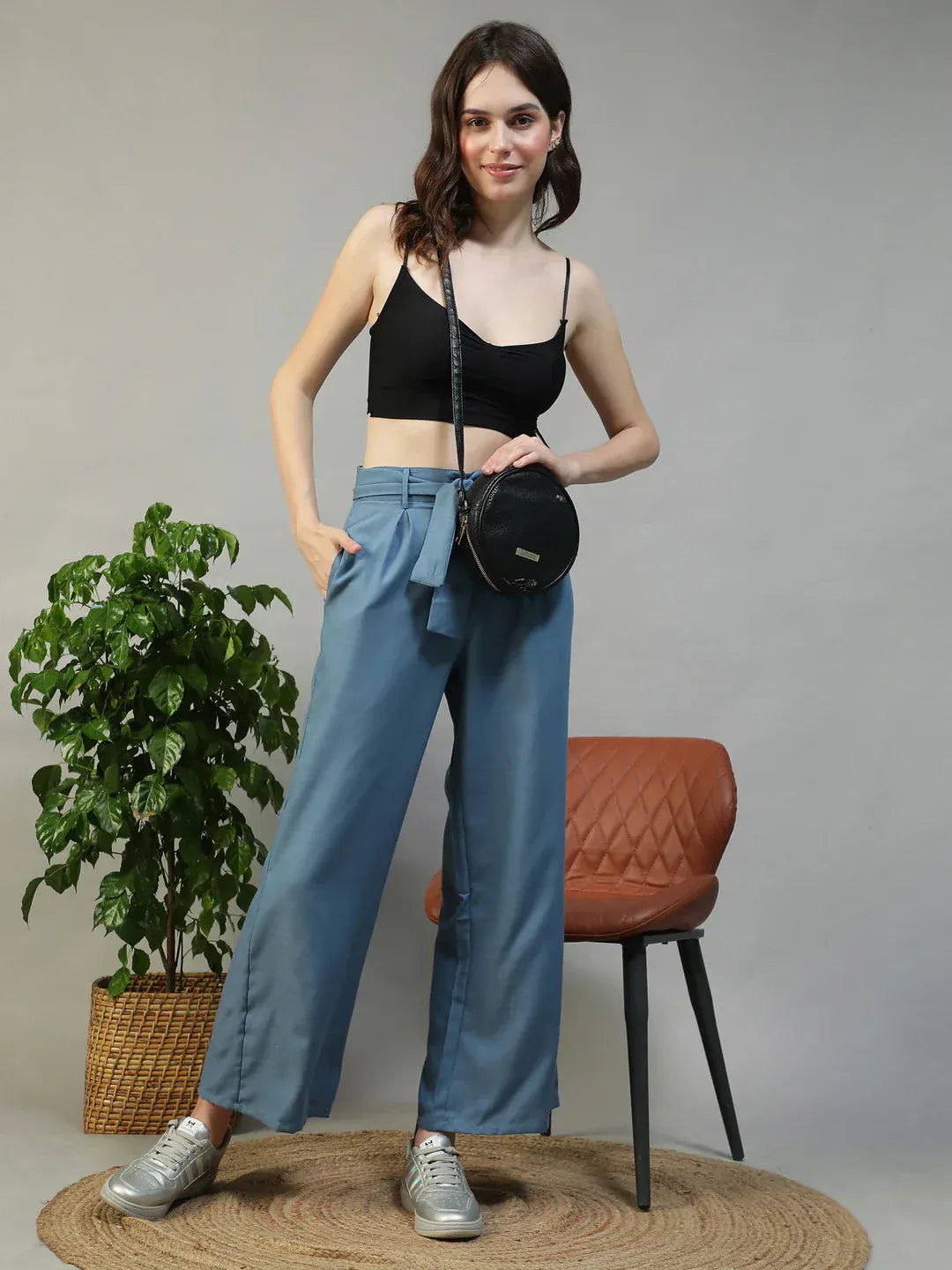Blue Straight Pant