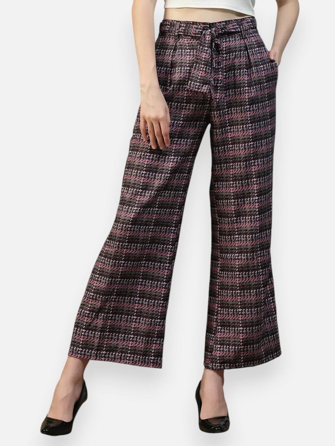 Purple Check Pant