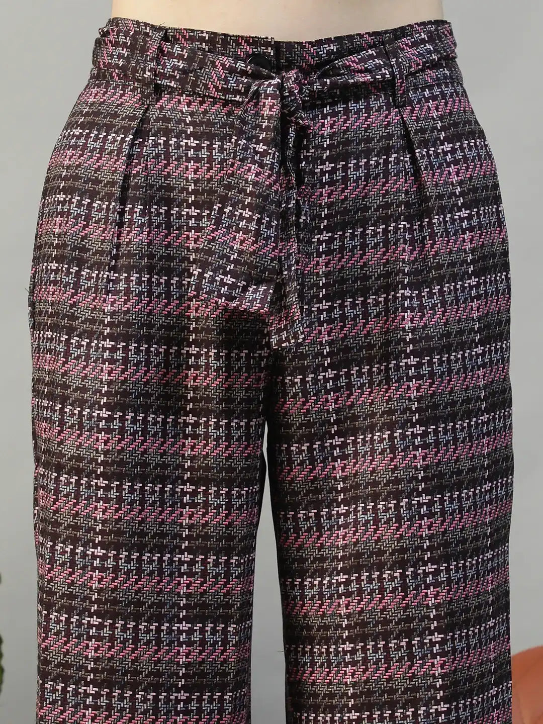 Purple Check Pant