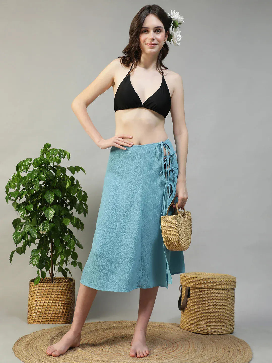 Sky Blue Beachwear Skirt