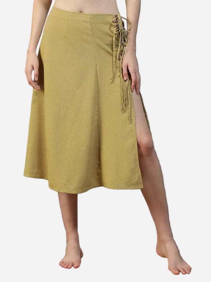 Khaki Beachwear Skirt