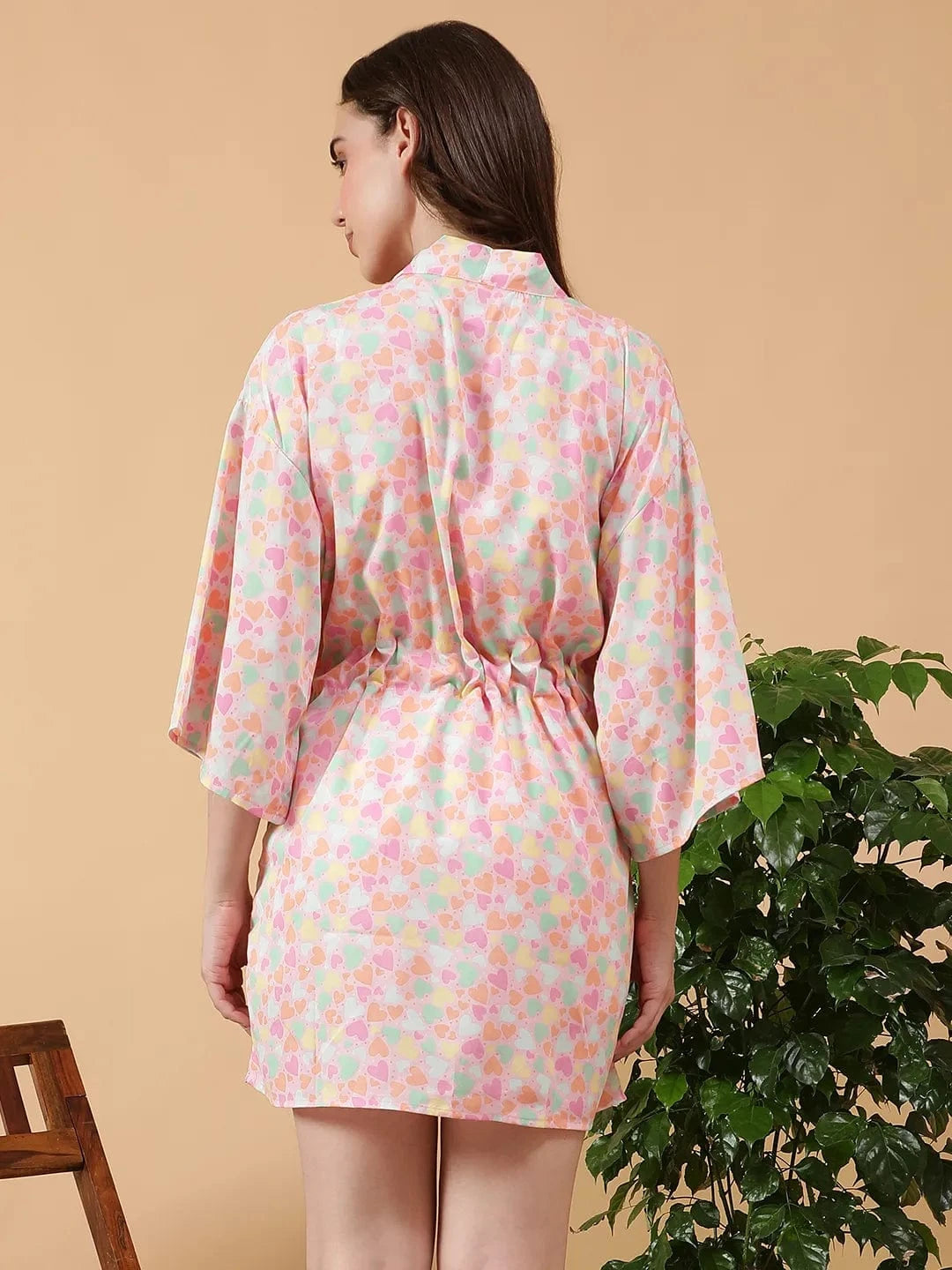 Multicolor Floral Print Nightwear Shrug