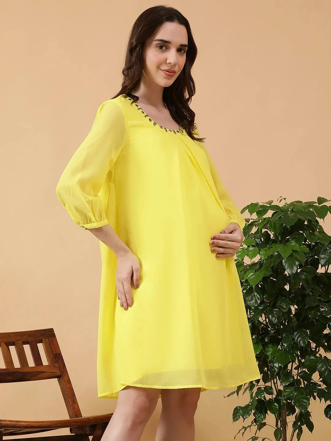 Yellow Maternity Dress