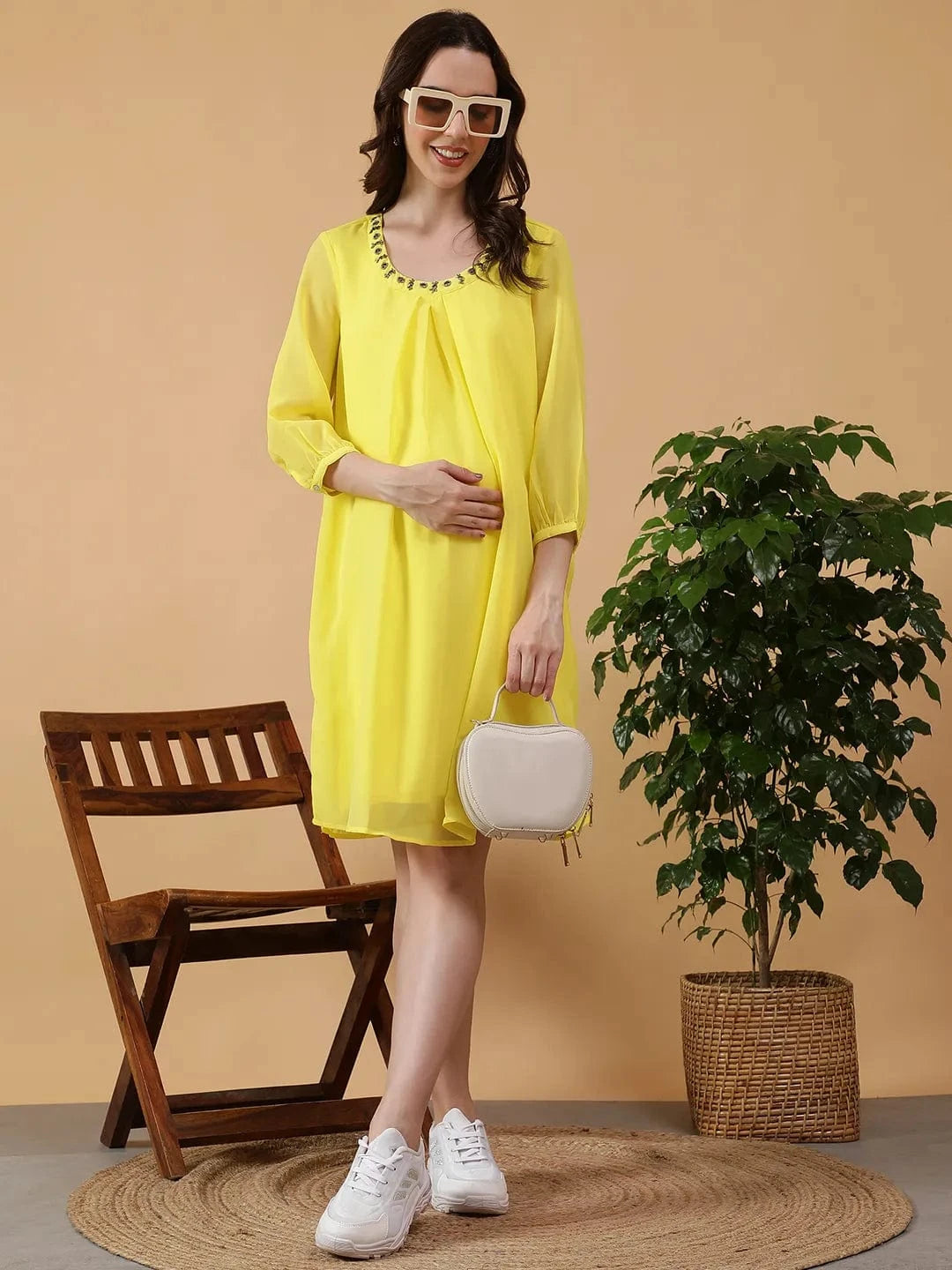 Yellow Maternity Dress